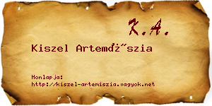 Kiszel Artemíszia névjegykártya